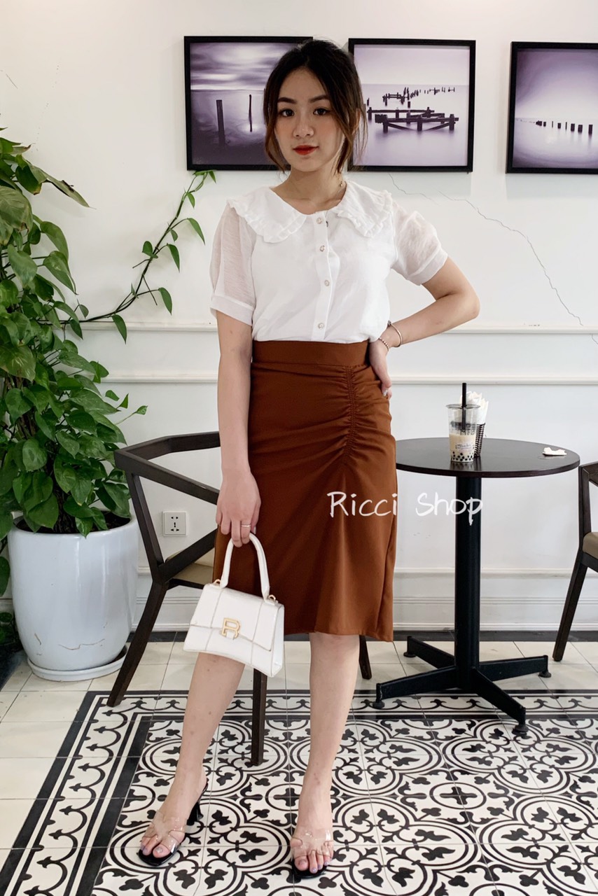Áo sơ mi cổ viền bèo A200 RICCISHOP