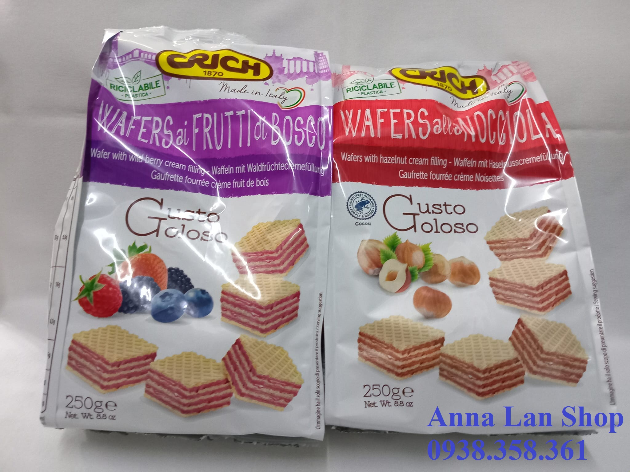 Bánh Xốp Crich Vị Sữa Trái Cây – Ý (250g)