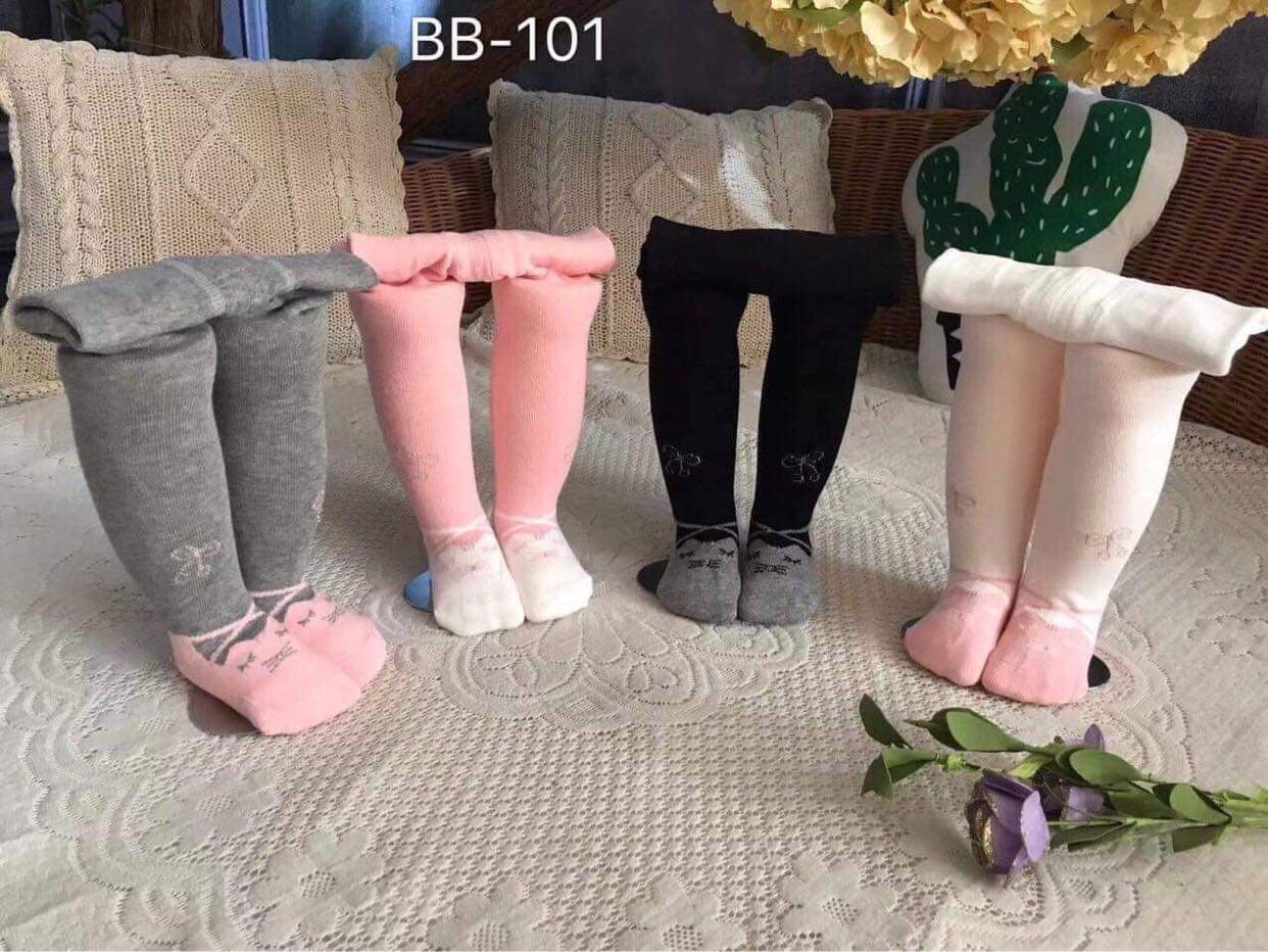Quần tất len có bàn cho bé gái