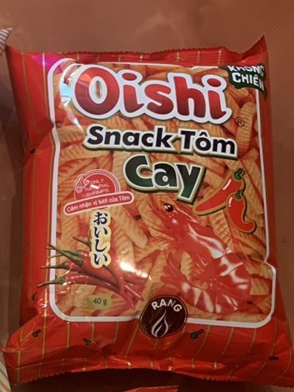 Combo 10 gói snack oishi tôm cay