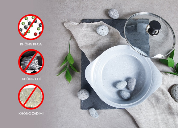 Bộ 4 nồi đá chống dính Ecoramic siêu bền