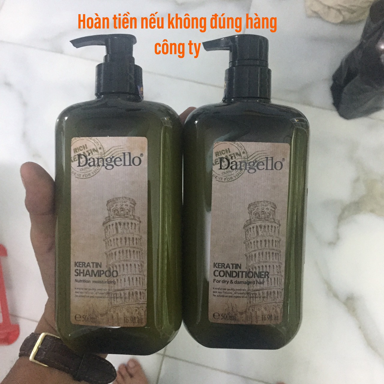 Dầu gội xả Dangello Keratin (2x500ml)