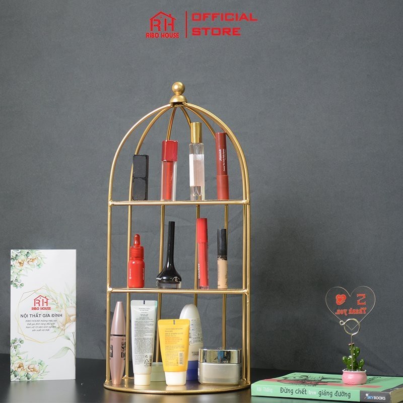 [HCM]Kệ Lồng Chim Đựng Mỹ Phẩm - Nước Hoa