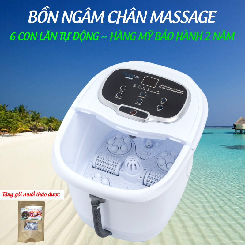 [BH 2 năm] Bồn Ngâm Chân Massage Chân SereneLife SL12, Máy chậu ngâm chân massage xiaomi nước nóng nhập khẩu