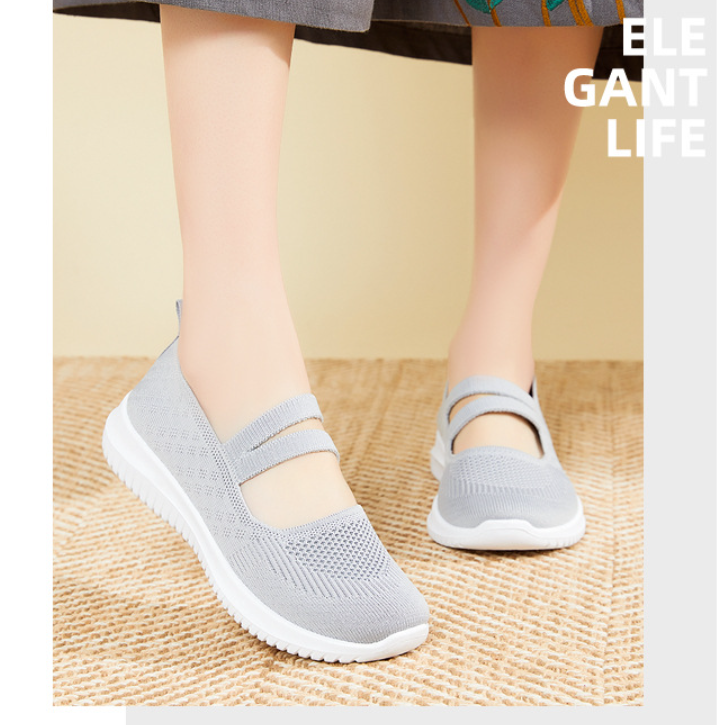 Giày Lười Nữ Vải Xinh Ghenshi09