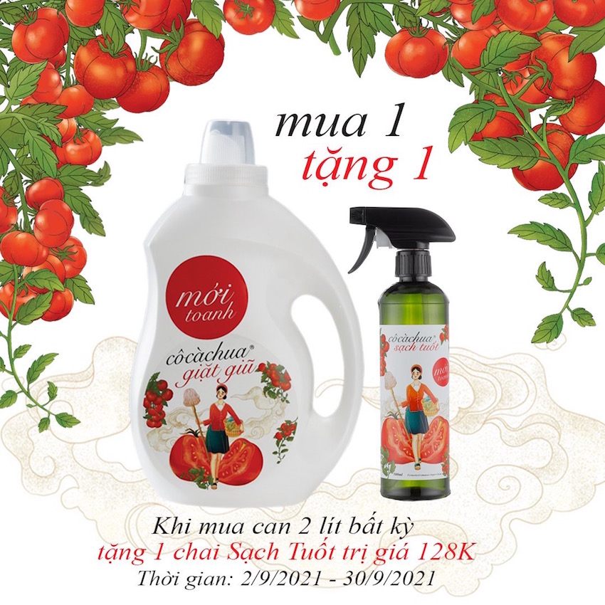 Nước rửa chén sinh học lành tính từ cà chua, 2L