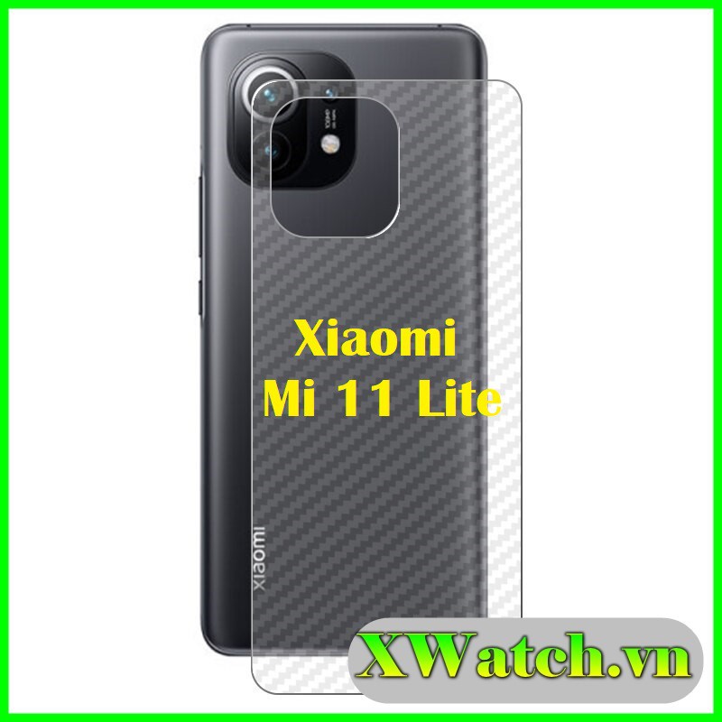 Miếng dán carbon mặt lưng Xiaomi Mi 11 lite