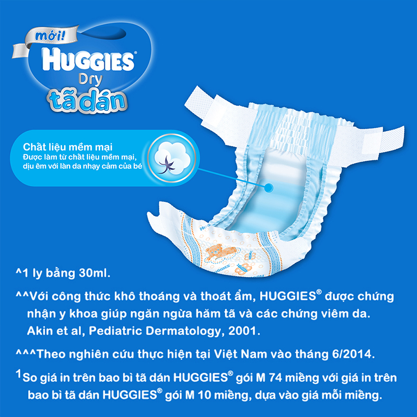 Tã dán HUGGIES DRY XL36 ( từ 12-17kg) - HSD luôn mới