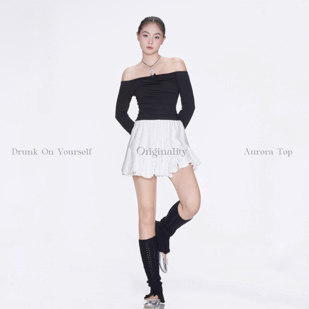 ORIGINALITY-ÁO THUN DÀI TAY TRỄ VAI-AURORA TOP