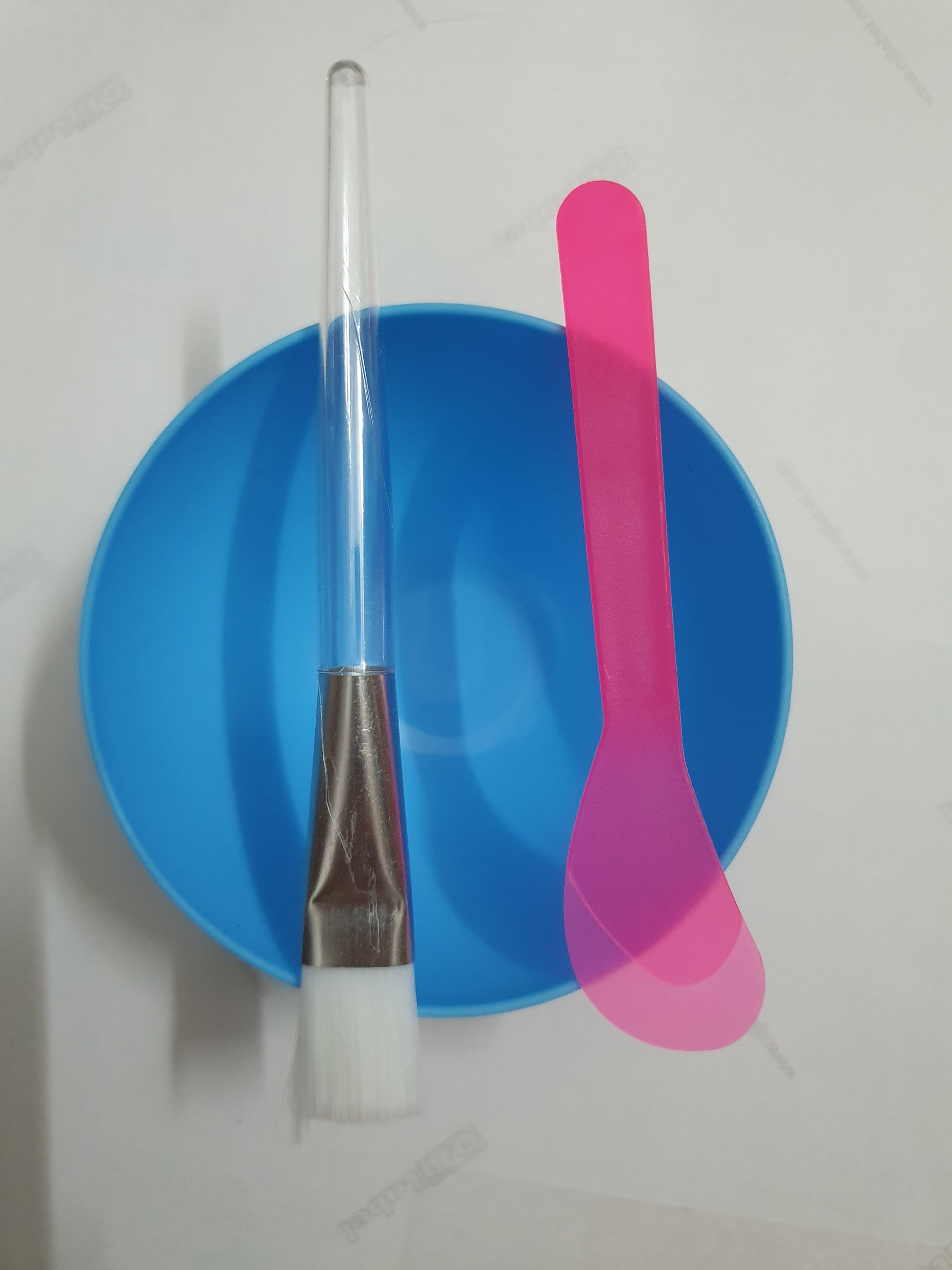 Chổi Silicol, Bộ Bát Thìa Chổi Đắp Mặt Nạ - Bát Silicon Sịn