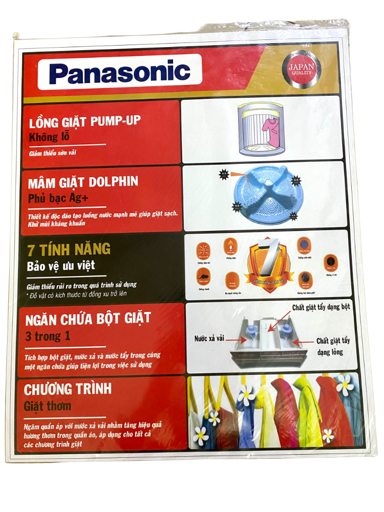 Tem dán máy giặt Panasonic chất lượng