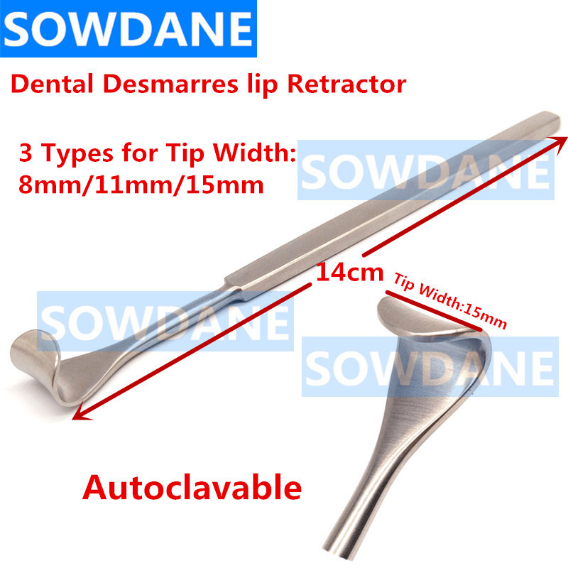 Cấy Ghép Răng Implant Desmarres Môi Retractor Miệng Dụng Cụ Mở Má Retractor Thép Không Gỉ Autoclavablen Nha Khoa Chỉnh Nha Nhạc Cụ