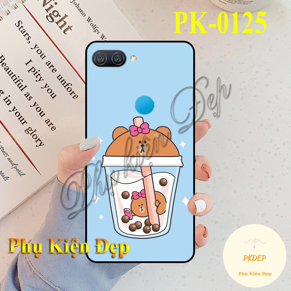 [HCM]Ốp lưng Oppo A12 - Ốp dẻo đen in hình  Trà Sữa