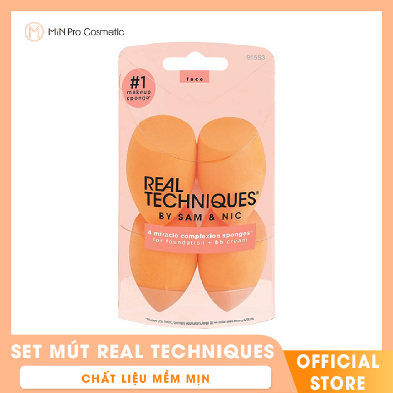 Set mút Trang Điểm Real Techniques By Sam & Nic Miracle Complexion Sponge