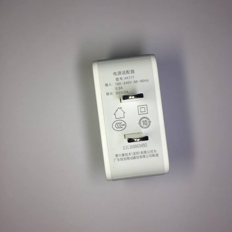 Bộ sạc dành cho OPPO 2A (AK-717) Cáp Micro USB - Chuẩn Zin Xịn