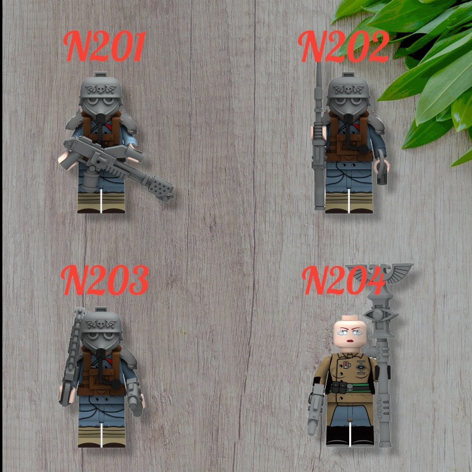 Minifigures Các Mẫu Nhân Vật Trong Chiến Đoàn Tử thầ Warhammer Death Korps