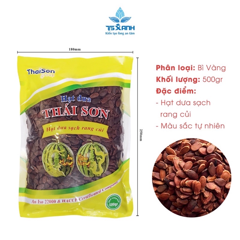 Hạt dưa sạch rang củi Thái Sơn loại đặc biệt 500g