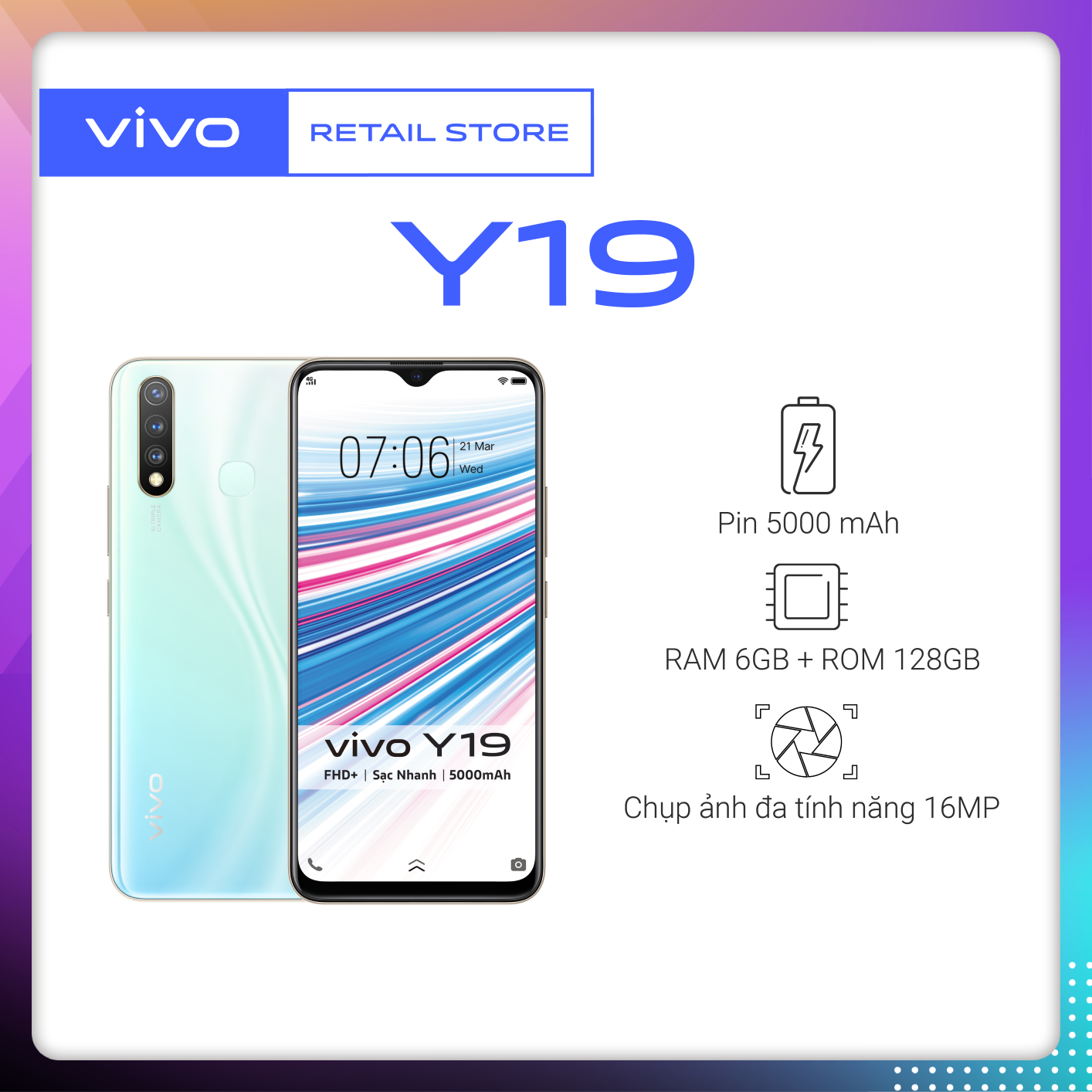 BẢO HÀNH 12 THÁNG Điện thoại Vivo Y19 (6GB/128GB) -...