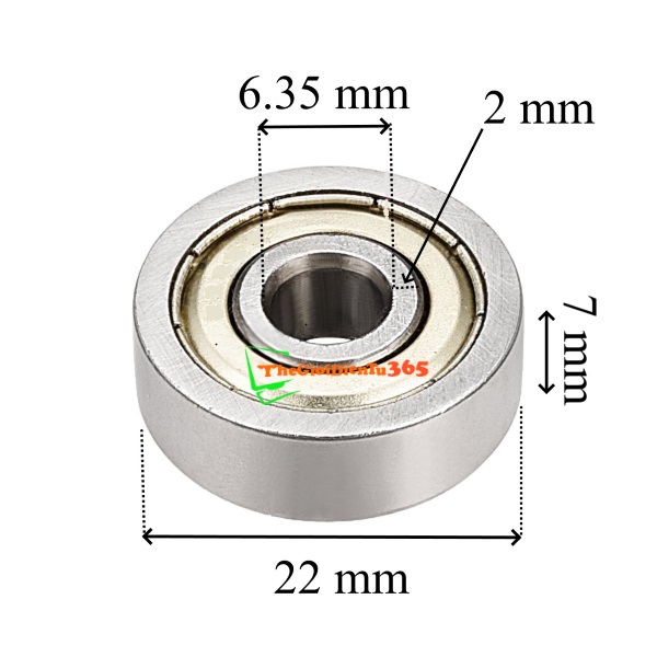 5 cặp vòng bi trục 6.35mm 6.35zz
