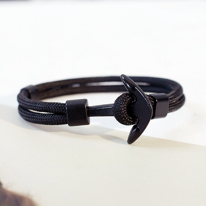 Vòng tay mỏ neo dây vải nhiều màu phong cách Ulzzang