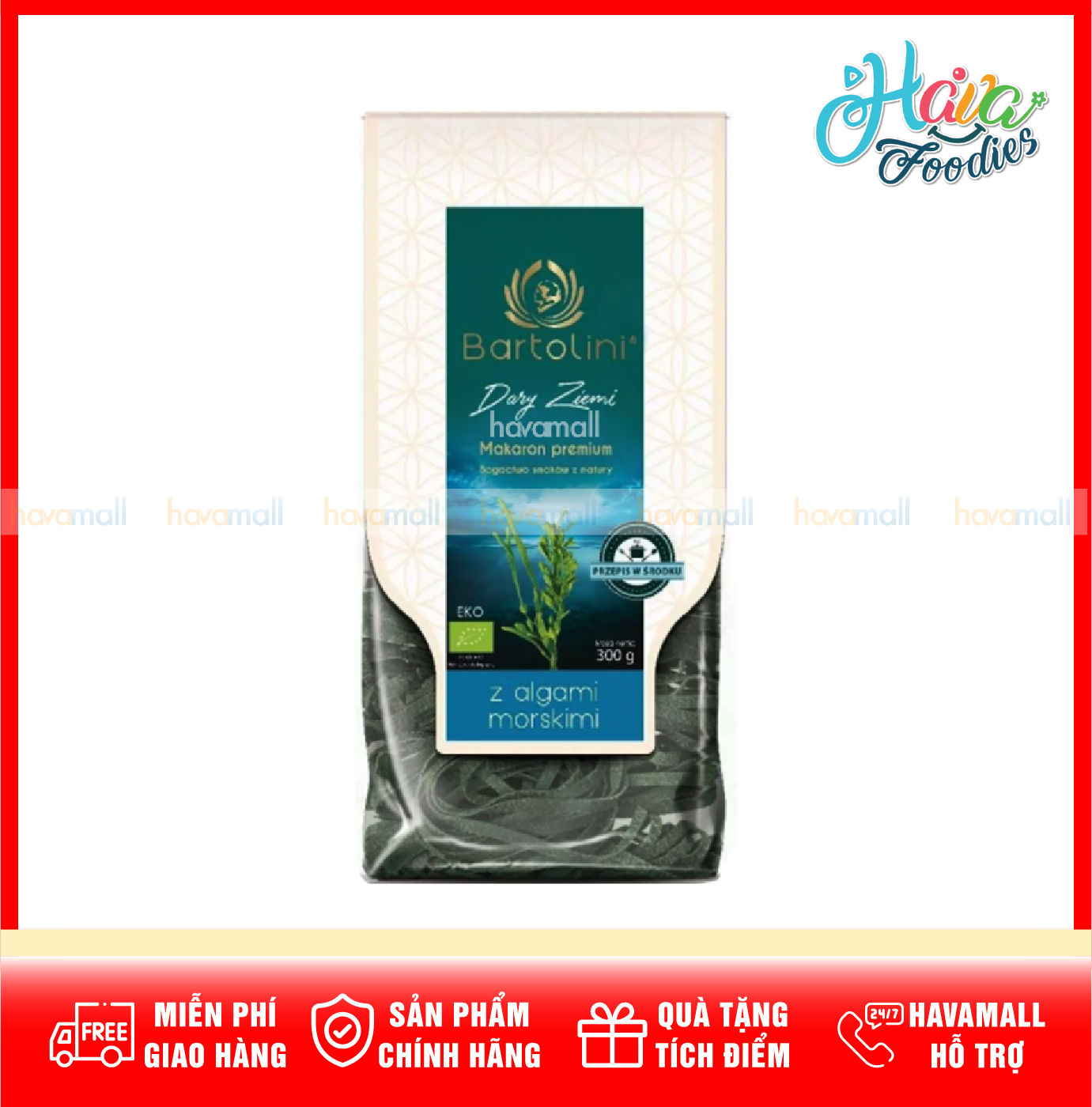 HÀNG CÔNG TY NHẬP KHẨU  Mì Nui Hữu Cơ Vị Tảo Sợi Dẹt Barolini 300g