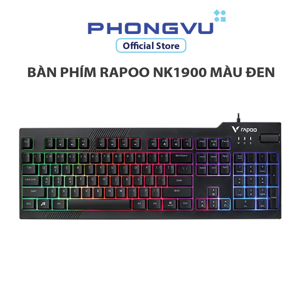 Bàn phím gaming rapoo v50s rgb màu đen - bảo hành 24 tháng