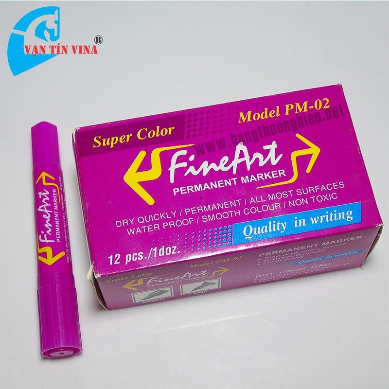 Bút lông dầu Queen PM-02 (màu hồng) (5 cây)