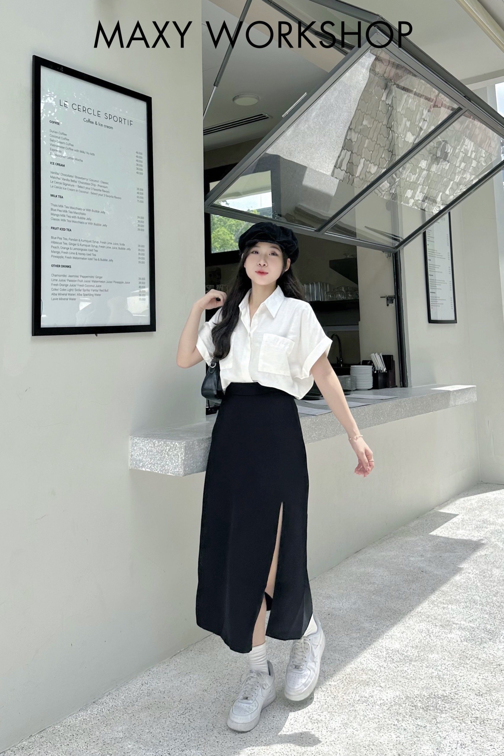 Chân váy dài xẻ cao Cutout Skirt Maxy Workshop