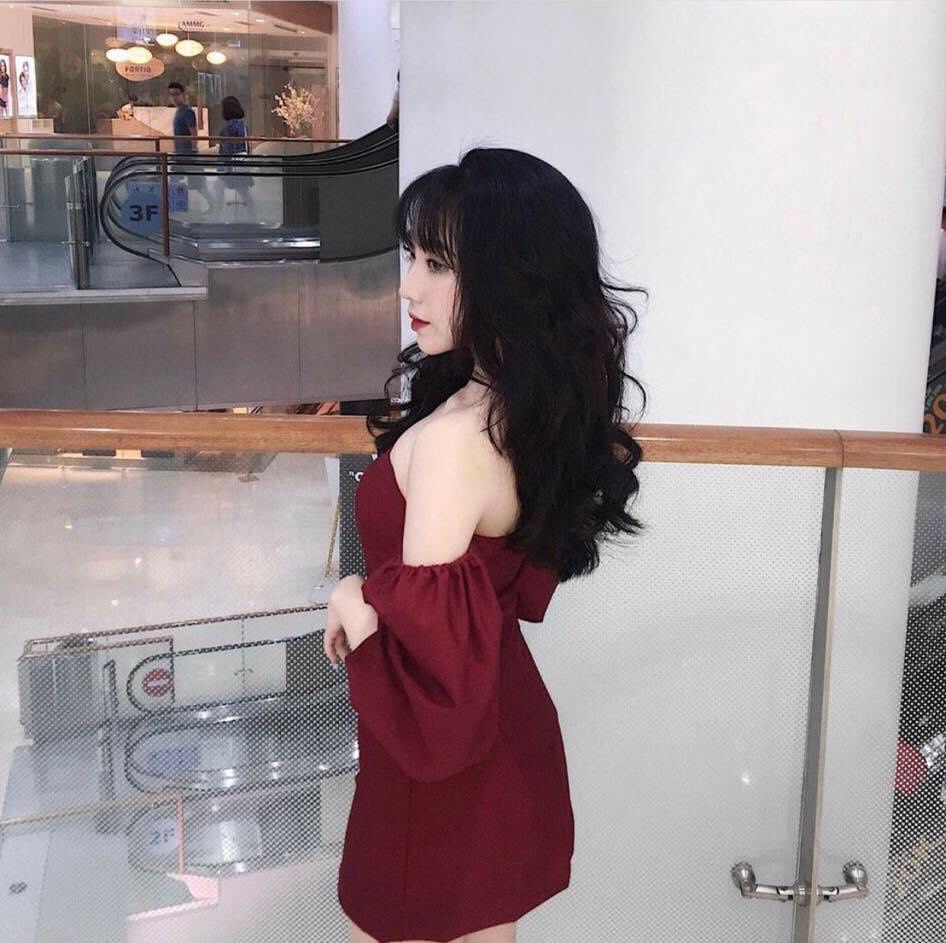 Đầm đỏ ôm body trẻ vai NGOCTRANSHOP - NT8217