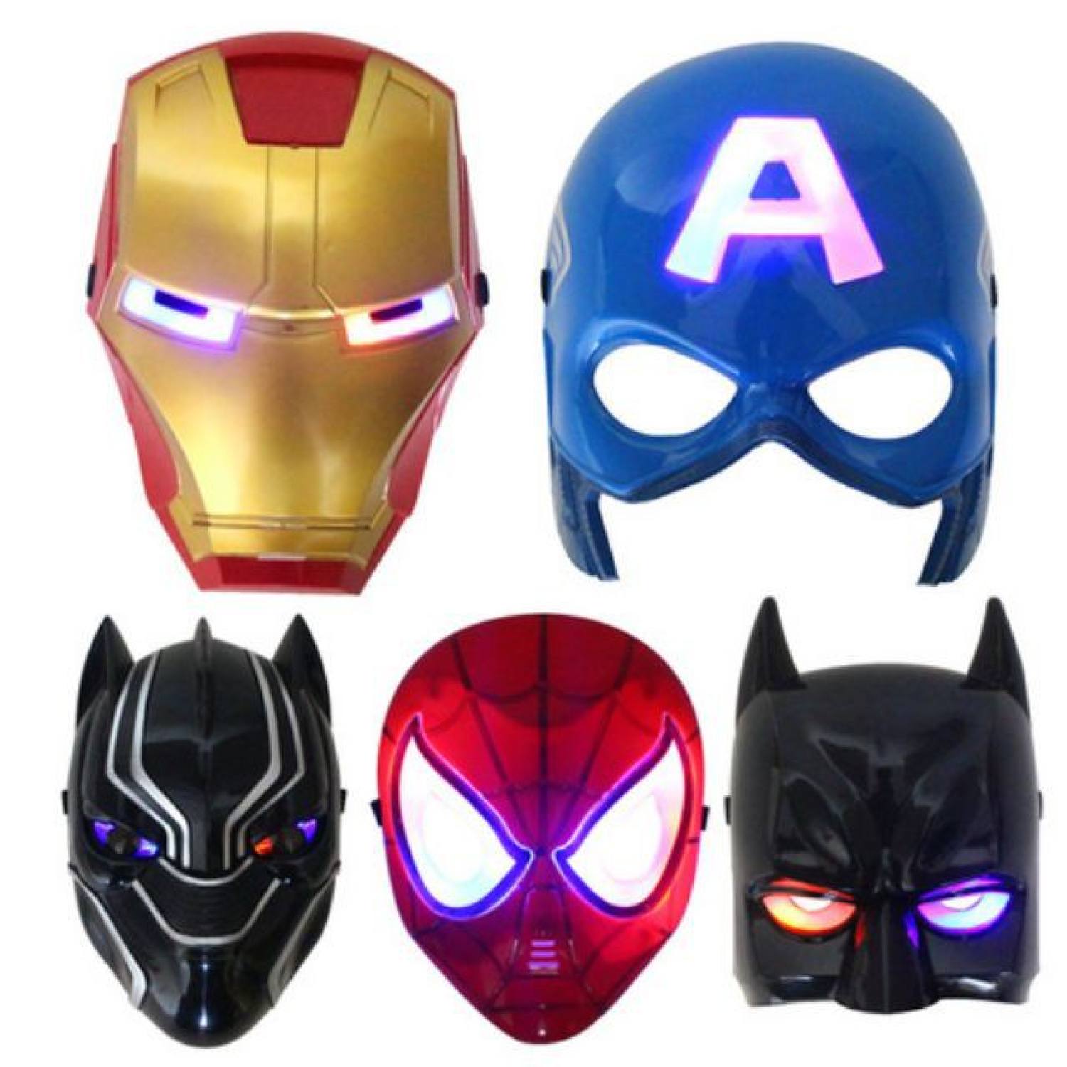 MẶT NẠ Phát Sáng đội trưởng Mỹ Avengers biệt đội siêu anh hùng Iron man