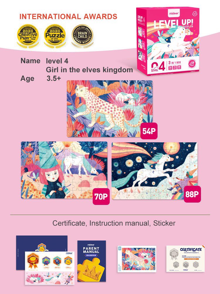 Bộ Xếp Hình Mideer Nâng Cao Advanced Puzzle 7 Cấp Độ - MIDEER
