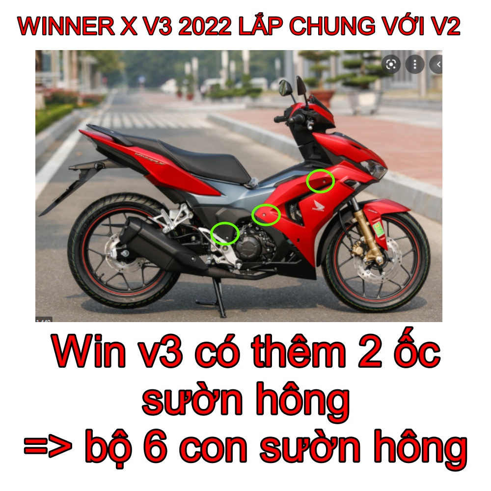 Ốc GR5 full dàn áo Winner X V2, V3 2022