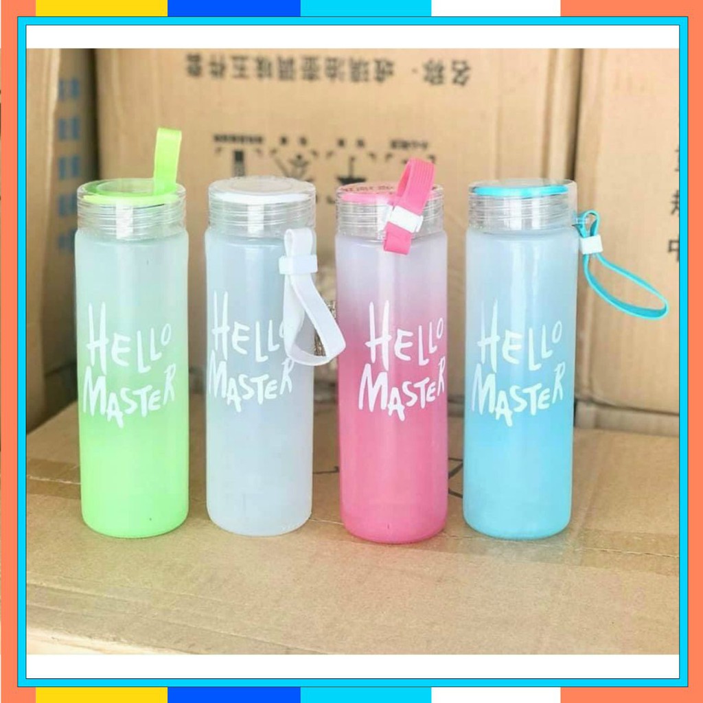 Bình Nước Thủy Tinh Hello Master 400ml