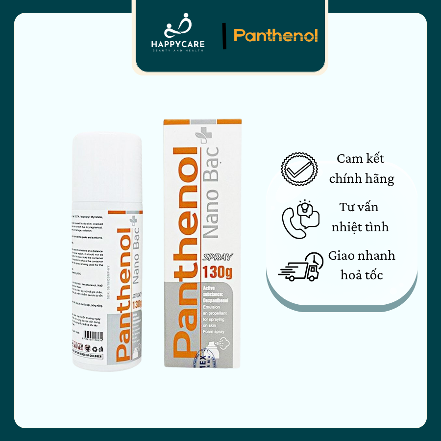 CHAI XỊT PHỎNG PANTHENOL NANO BẠC 130G
