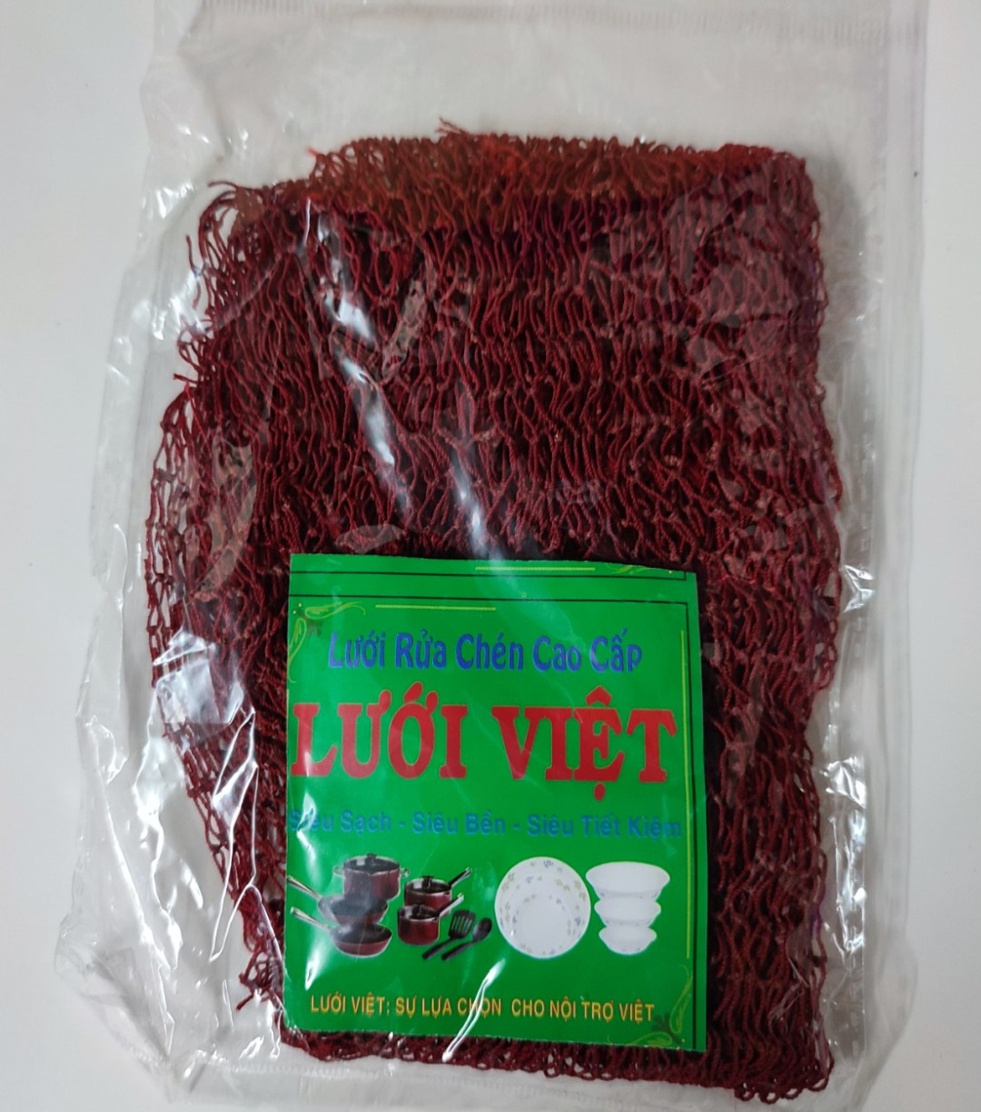 Set 3 miếng cước lưới rửa chén, rửa bát siêu sạch.