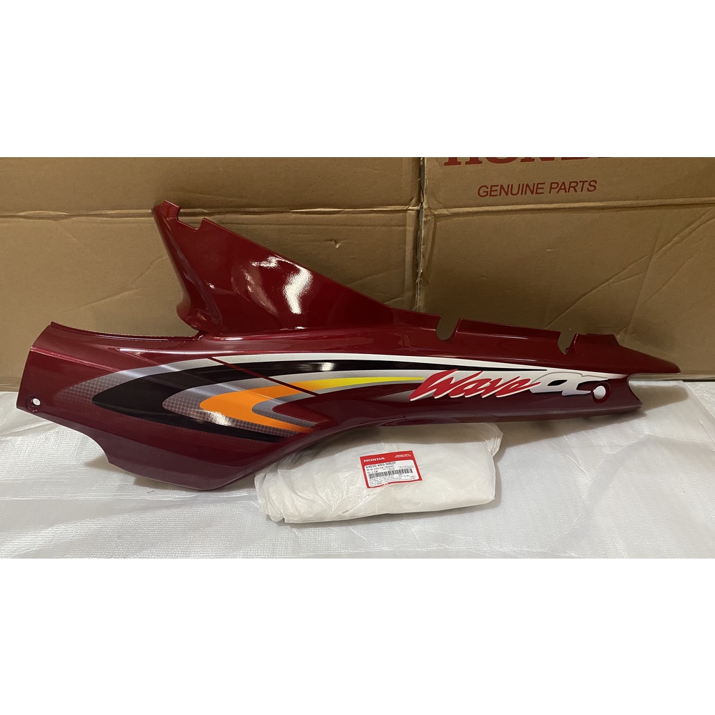 Ốp sườn bên trái honda wave anlpha cũ lốc đen năm 2002 màu đỏ sẫm