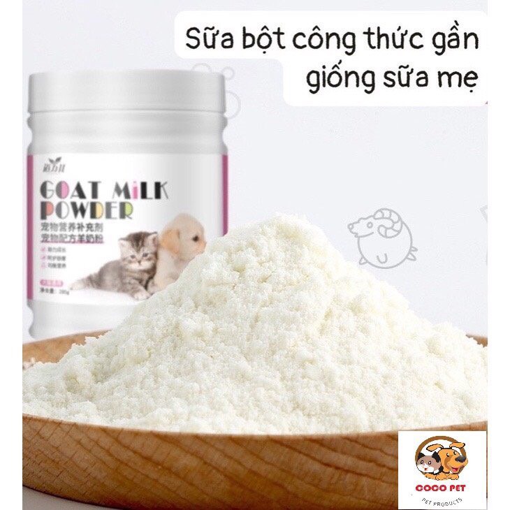 Sữa bột dê cao cấp cho chó mèo bổ sung canxi, vitamin, đạm, chất béo và khoáng - sữa goat milk powder 280g