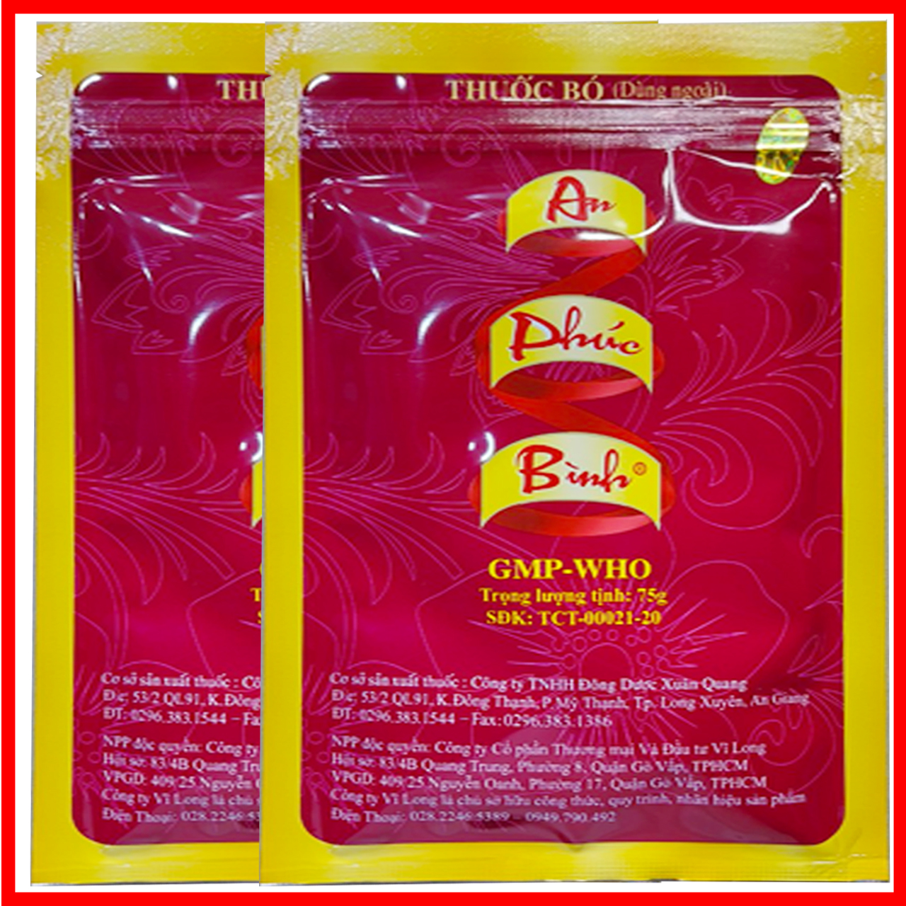 bột thảo dược An Phúc Bình 72g