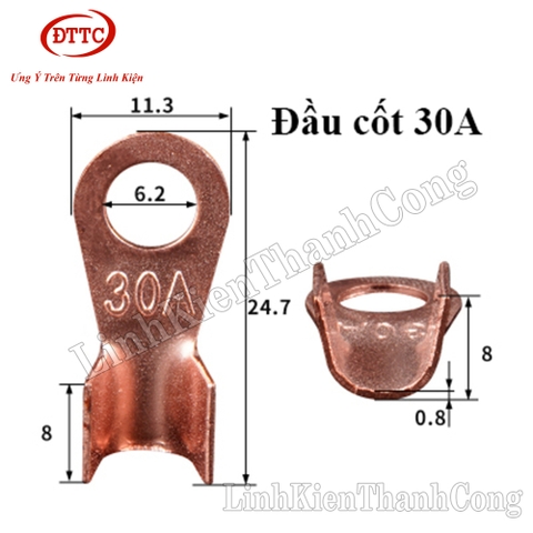 Đầu Cốt Đồng 30A 40A 60A 100A 150A 200A 300A