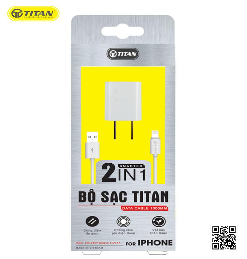 Combo Sạc IPhone 1A Kèm Cáp CB06 (Củ Vuông) , CB02 ( Củ Dẹt) - Bảo hành 12 tháng 1 đổi 1