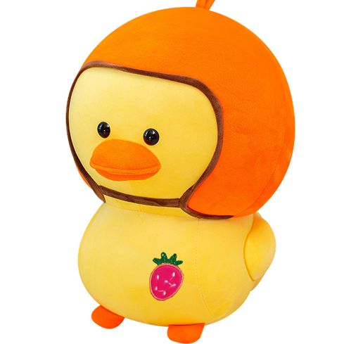 Gấu bông vịt con đội nón bảo hiểm vịt lười vải miniso mềm mịn giá rẻ