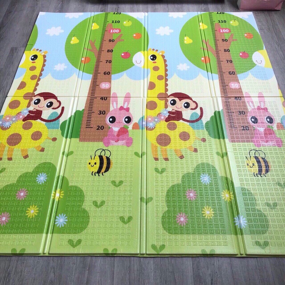 Chiếu xốp gấp dùng được 2 mặt(1m8x2m giao màu ngẫu nhiên)