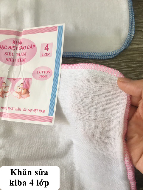 Khăn sữa kiba 2lớp,3lớp, 4lớp(10chiếc)