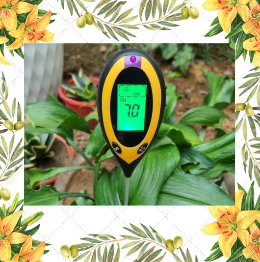 Máy đo độ PH Đất 4 trong 1 (PH, Độ ẩm, Ánh sáng, Nhiệt độ) chất lượng cao có đèn màn hình