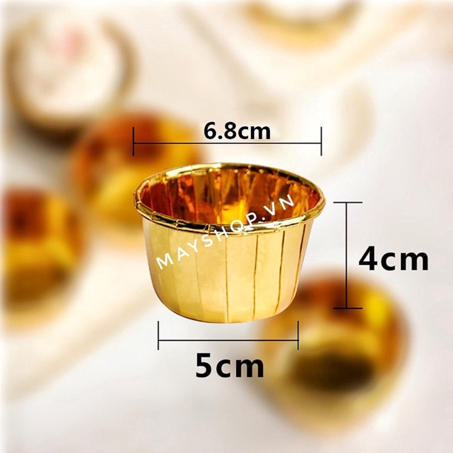 50 Cup giấy nhôm làm cupcake