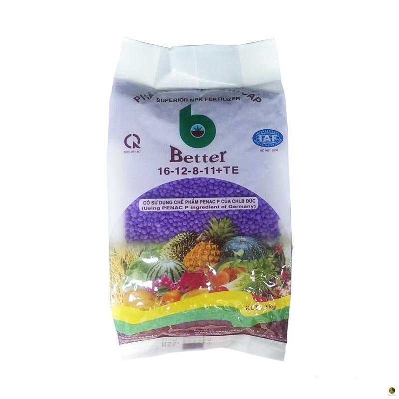 Better tím 1kg phân bón npk 16-12-8-11 te