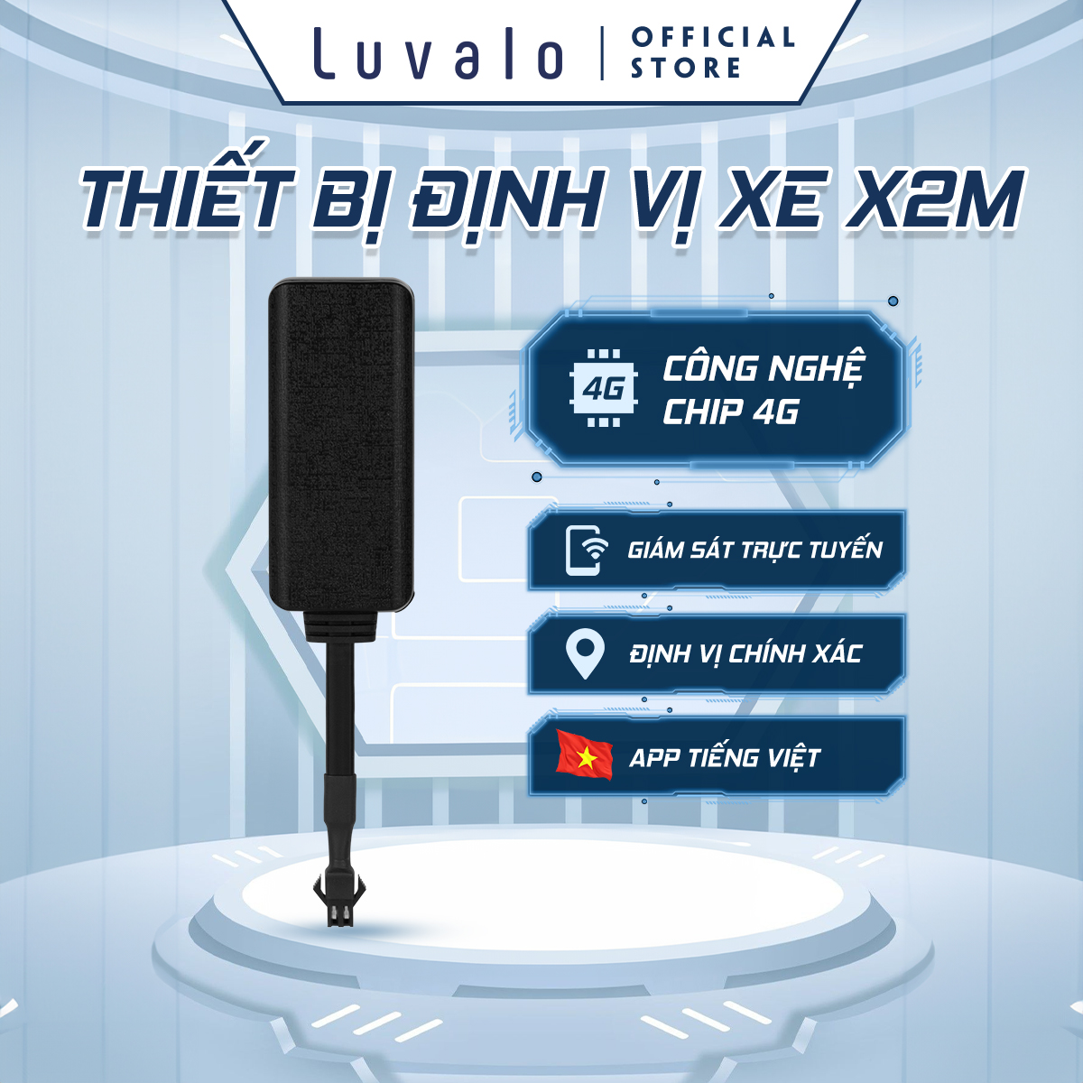 Định vị xe máy mini thiết bị định vị Gps ô tô giám sát hành trình kết nối điện thoại Luvalo X2M