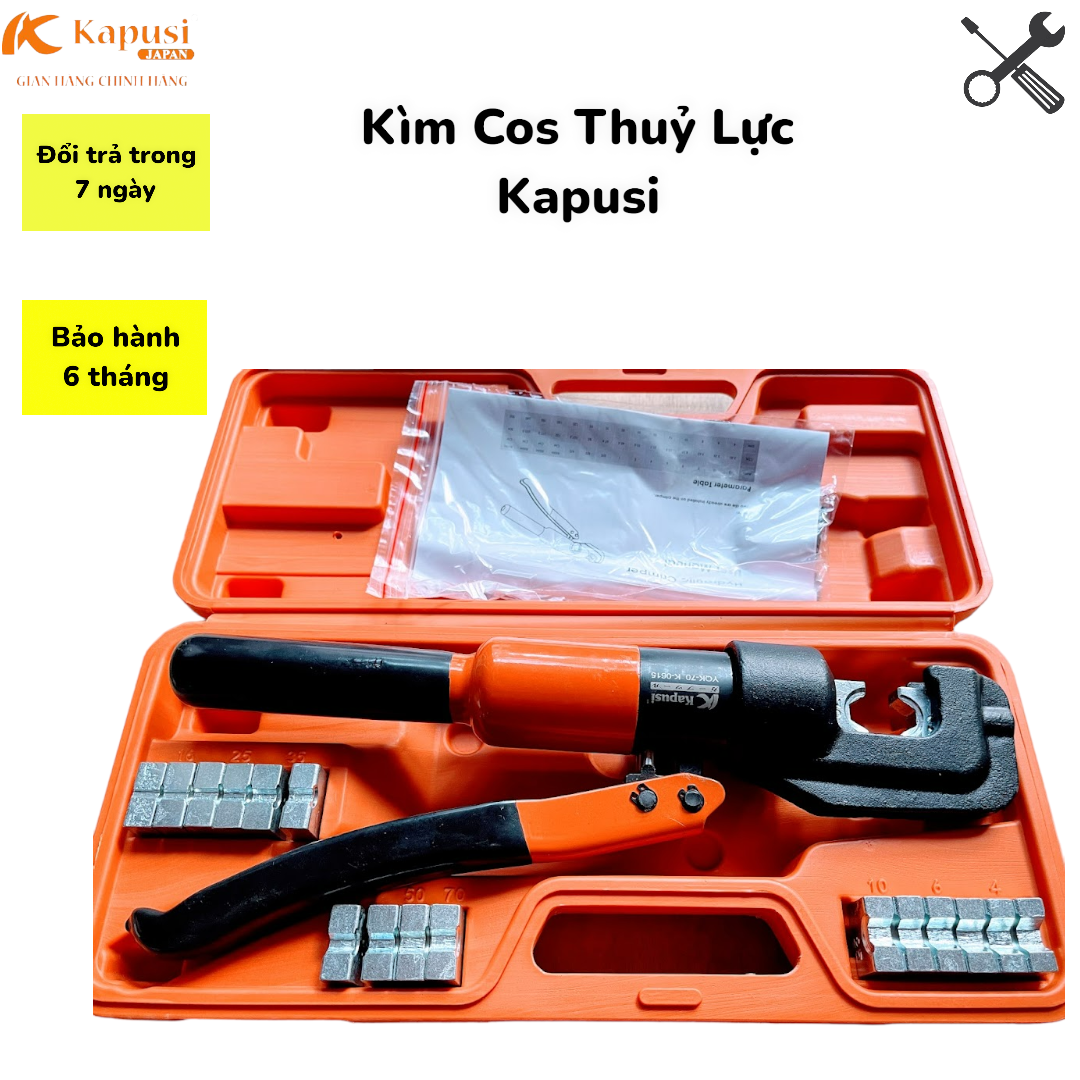 Kìm ép cos thủy lực nhiều loại, kìm bấm ép cốt thủy lực kapusi japan - bảo hành 6 tháng