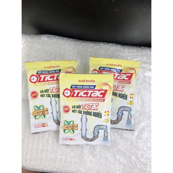 [ Bột thông cống, thông tắc cốc Tictac - 3 gói ]