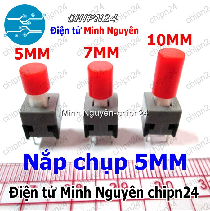 [10 cái] Nắp chụp nút nhấn tự giữ cao 5mm - HH001641